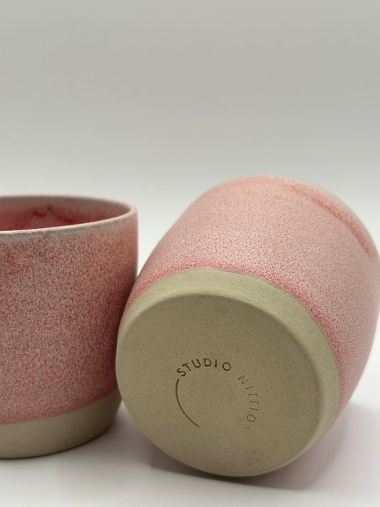 2 st koppar utan öra, rosa