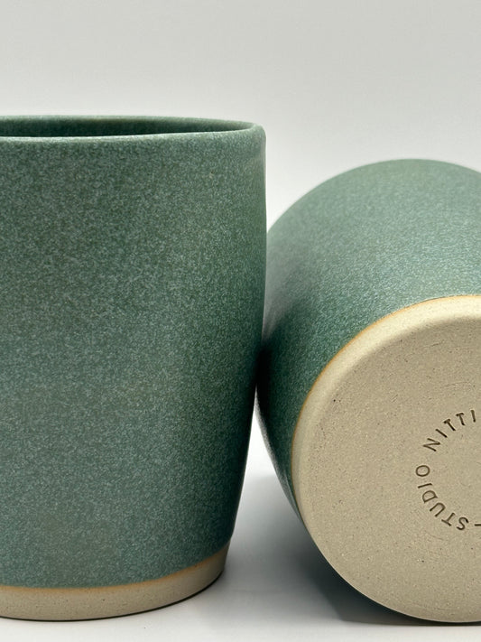 2 st koppar utan öra, grön